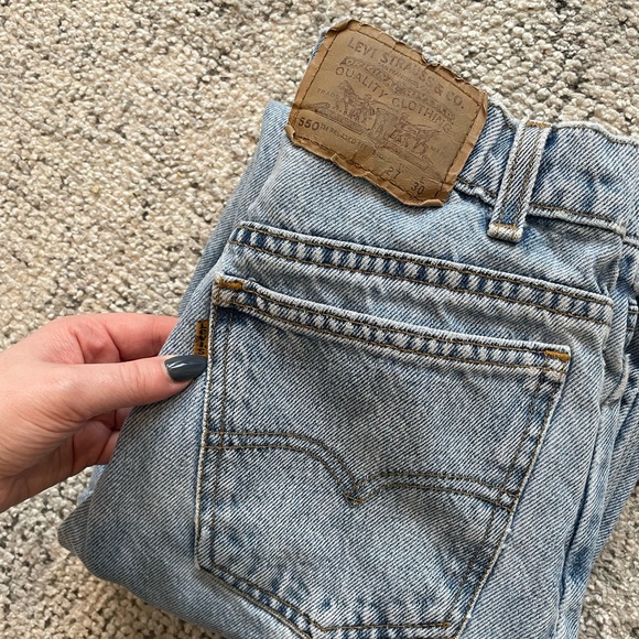 VTG 90s Levi’s 550 Jeans Lightwash Student Fit Orange Tab Relaxed Fit Sz 27 - Picture 8 of 10